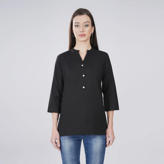 Clothier Cotton Linen Blended Short Kurti ⭐⭐⭐⭐⭐ (5949)