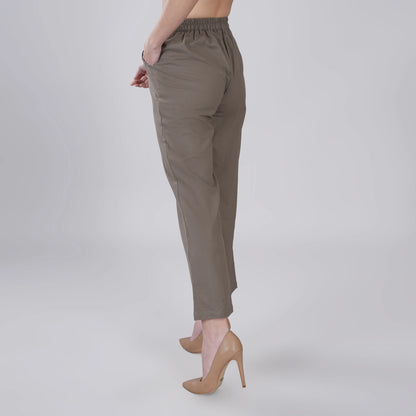 GREY Wide Leg Cotton Pant