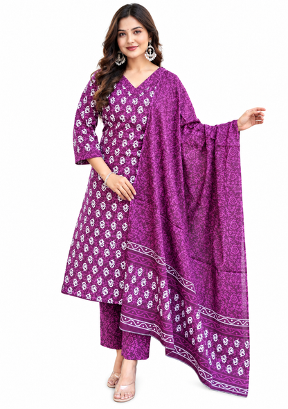 Women's Straight Kurta Set with Dupatta