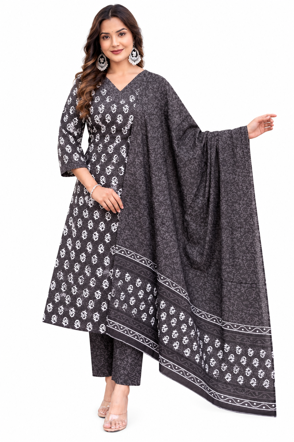 Women's Straight Kurta Set with Dupatta