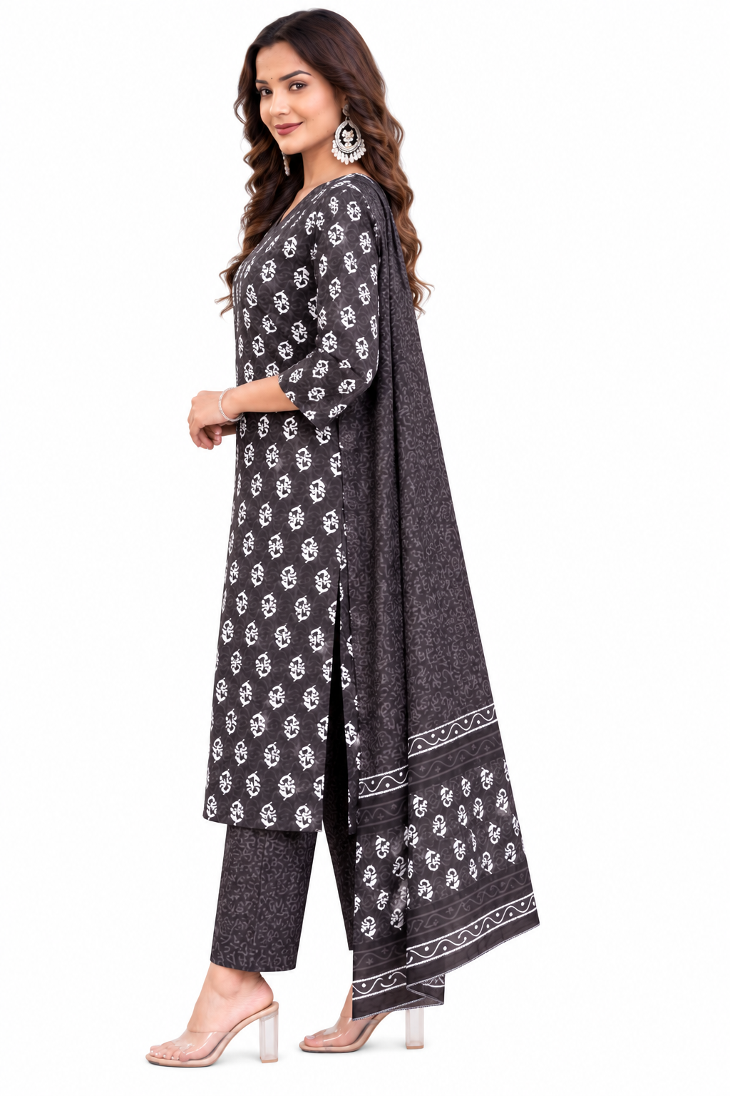 Women's Straight Kurta Set with Dupatta