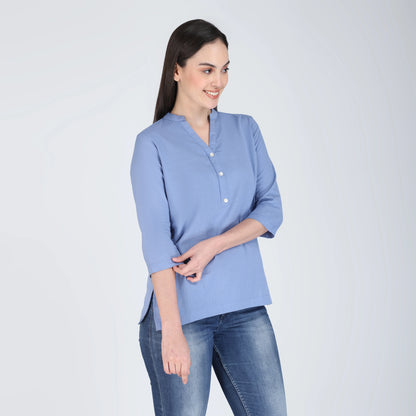 Clothier Cotton Linen Blended Short Kurti ⭐⭐⭐⭐⭐ (5949)